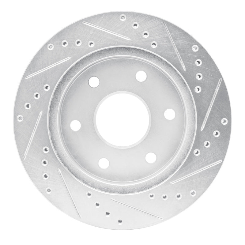 R1 99-08 Cadillac Escalade ESV Front Left Drilled & Slotted Silver Brake Rotor Secondary image