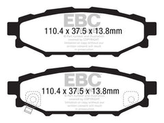 EBC 12+ Subaru BRZ 2.0 (solid rear rotors) Redstuff Rear Brake Pads