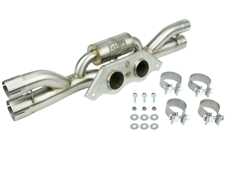 aFe Power MACH Force XP 304 Stainless Secondary Muffler Delete Pipe 14-19 Porsche 911 GT3 3.8L/4.0L (view 5)