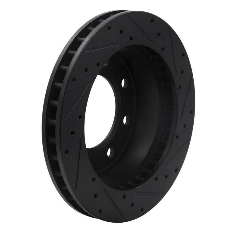 R1 99-20 Cadillac DeVille Front Left Drilled & Slotted Black Brake Rotor Secondary image