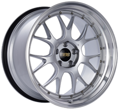 BBS LM-R 19x9.5 5x114.3 ET25 Diamond Silver Center Diamond Cut Lip Wheel - 82mm PFS Required