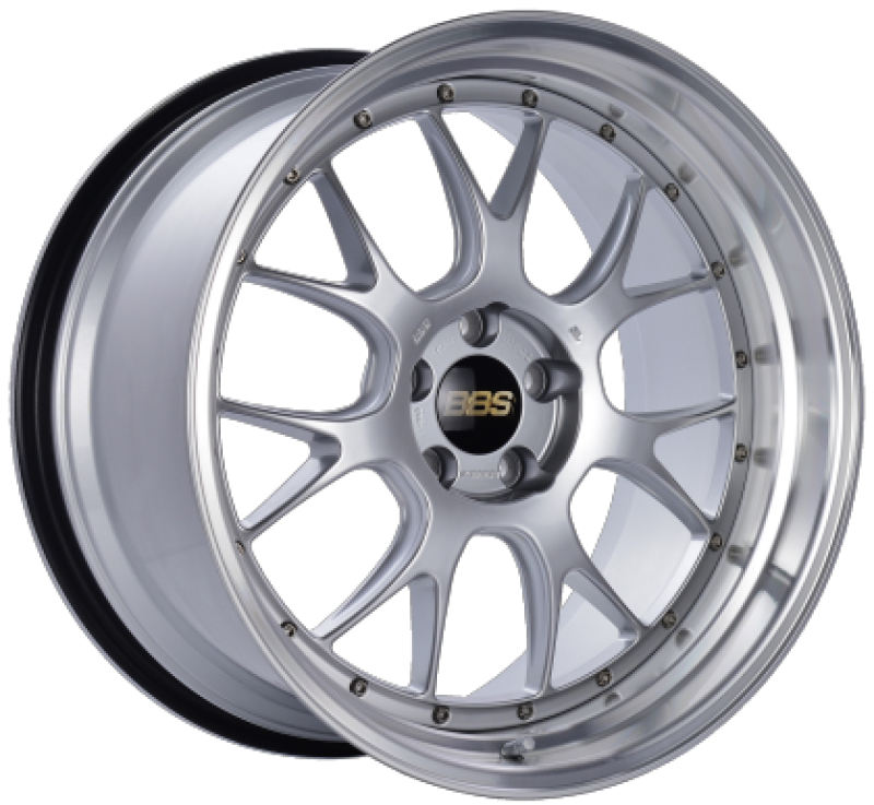 BBS LM-R 19x9.5 5x112 ET38 Diamond Silver Center Diamond Cut Lip Wheel -82mm PFS/Clip Required Main image