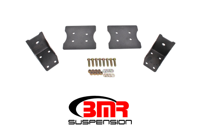 BMR 79-04 Fox Mustang Lower Torque Box Reinforcement Plates - Black Hammertone Main image