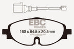 EBC 15-19 Volkswagen GTI (Mk7) Redstuff Front Brake Pads (view 2)