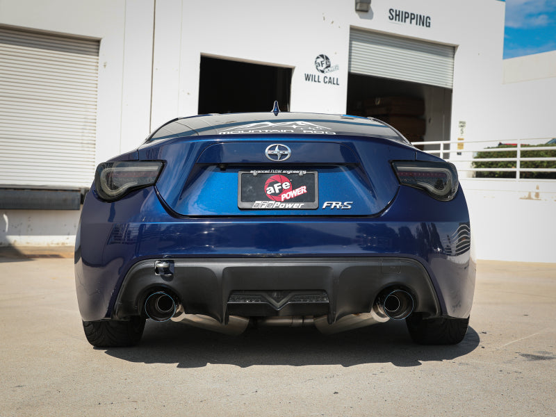 aFe Takeda Exhaust Axle-Back 13-15 Scion FRS / Subaru BRZ 304SS Blue Flame Dual Tips Exhaust (view 2)