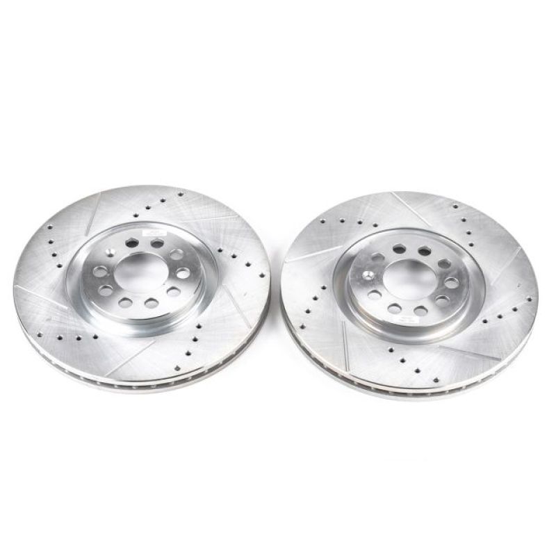 Power Stop 99-06 Audi TT Front Evolution Drilled & Slotted Rotors - Pair Main image