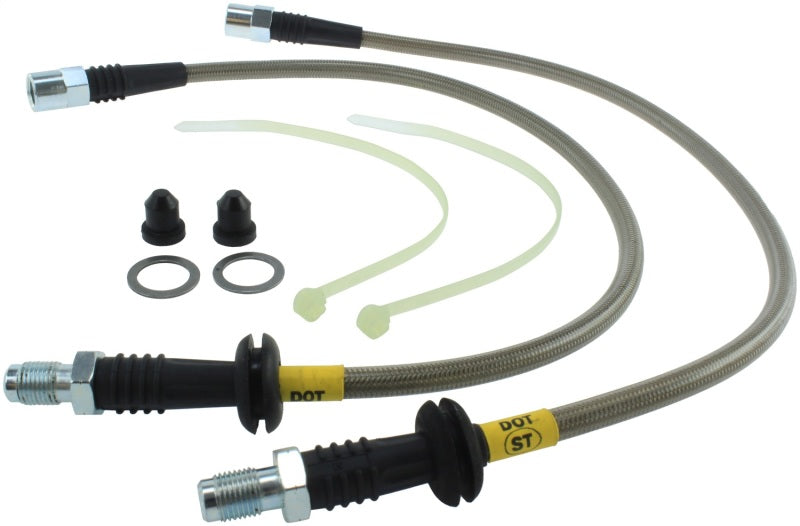 StopTech 96-02 BMW Z3 / 06-09 Z4 / 92-00 318i / 97-00 323 / 90-99 BMW 325/328 SS Front Brake Lines Main image