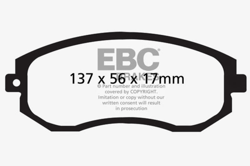 EBC 12+ Scion FR-S 2 Yellowstuff Front Brake Pads Main image