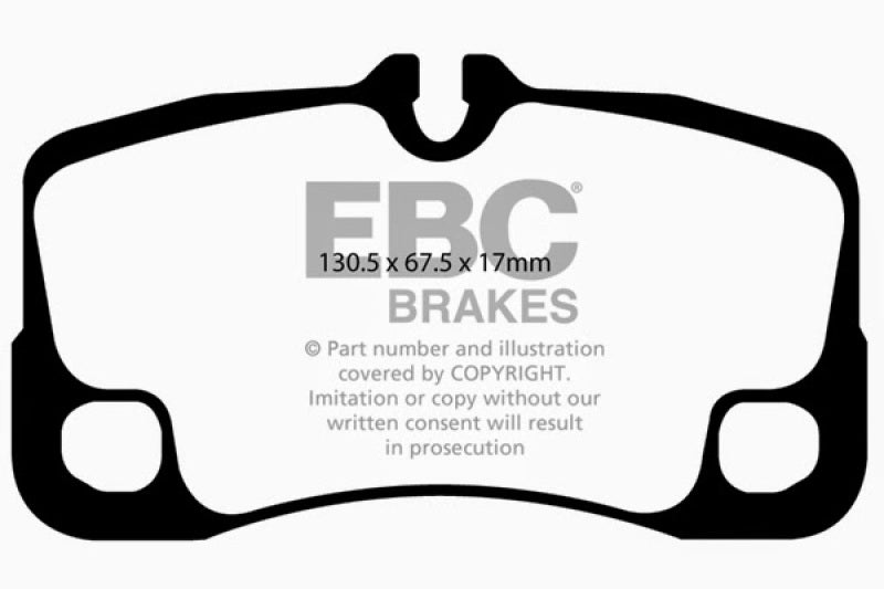 EBC 07-09 Porsche 911 (997) (Cast Iron Rotor only) 3.6 GT3 Bluestuff Rear Brake Pads Main image