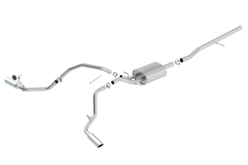 Borla 14 Silv/Sierra C/B Exhaust S-Type 1500 5.3L V8 AT/MT 2&4WD Ext Cab Split Side Exit Secondary image