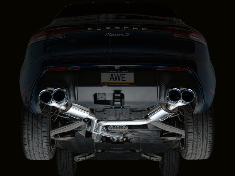 AWE Tuning 2022+ Porsche Macan 2.9TT Touring Edition Cat-Back Exhaust w/ Chrome Silver Tips (view 3)