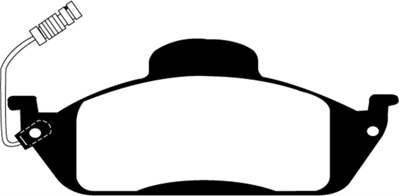EBC 98 Mercedes-Benz M-Class (ML) ML320 3.2 Greenstuff Front Brake Pads (view 7)