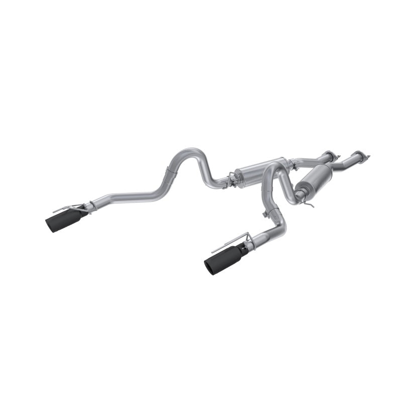 MBRP 99-04 Ford Mustang GT 4.6L 2.5in. Dual Split Rear AL Cat Back w/ 3.5in. Dual Wall Blk. Tips Main image