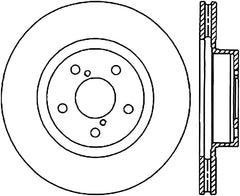 StopTech 05-10 Subaru Impreza WRX/STi Slotted & Drilled Right Front Rotor