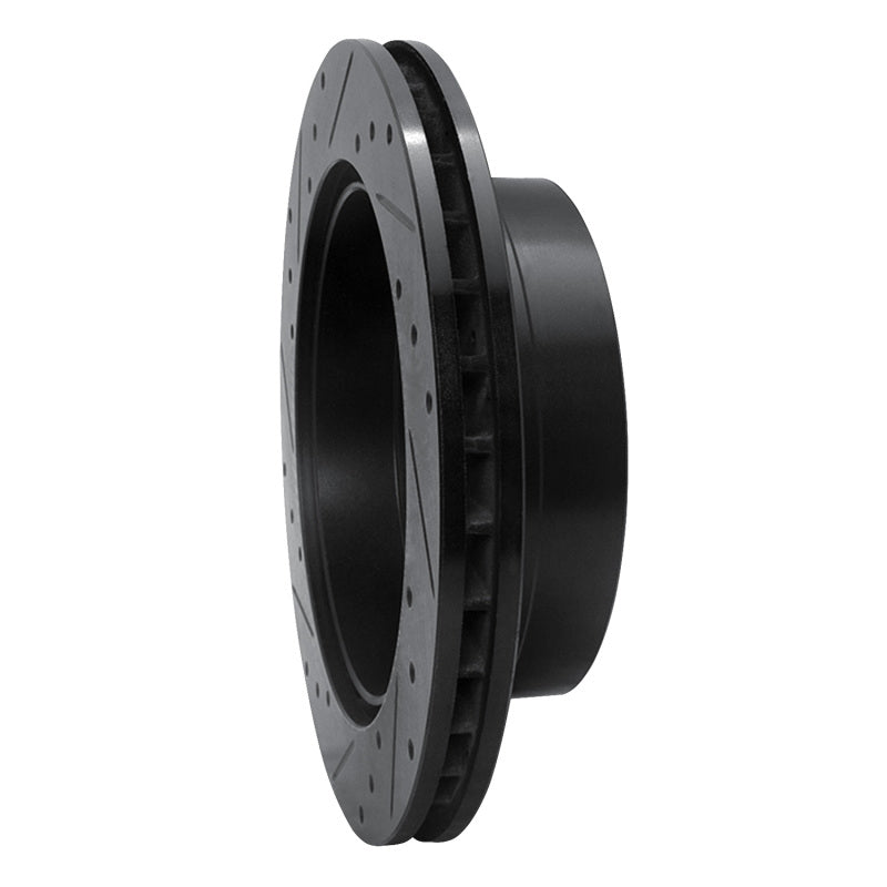 R1 03-05 Chevrolet Silverado 1500 Rear Right Drilled & Slotted Black Brake Rotor Secondary image