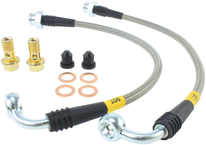 StopTech 03-07 350Z/G35 Stainless Steel Rear BBK Brake Lines Main image