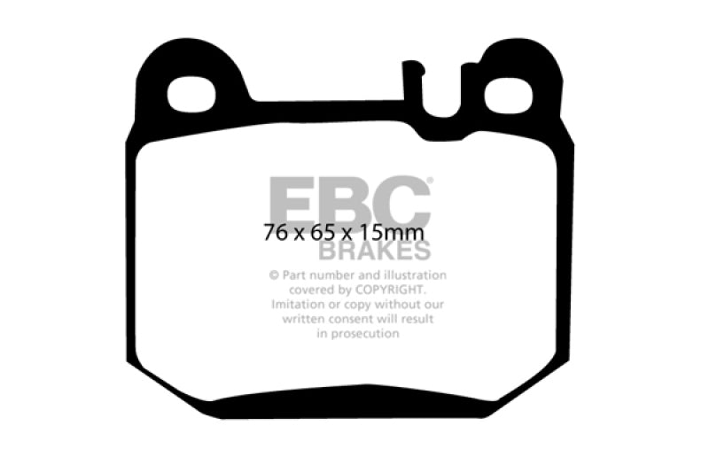 EBC 04-07 Maserati Quattroporte 4.2 Yellowstuff Rear Brake Pads (view 2)