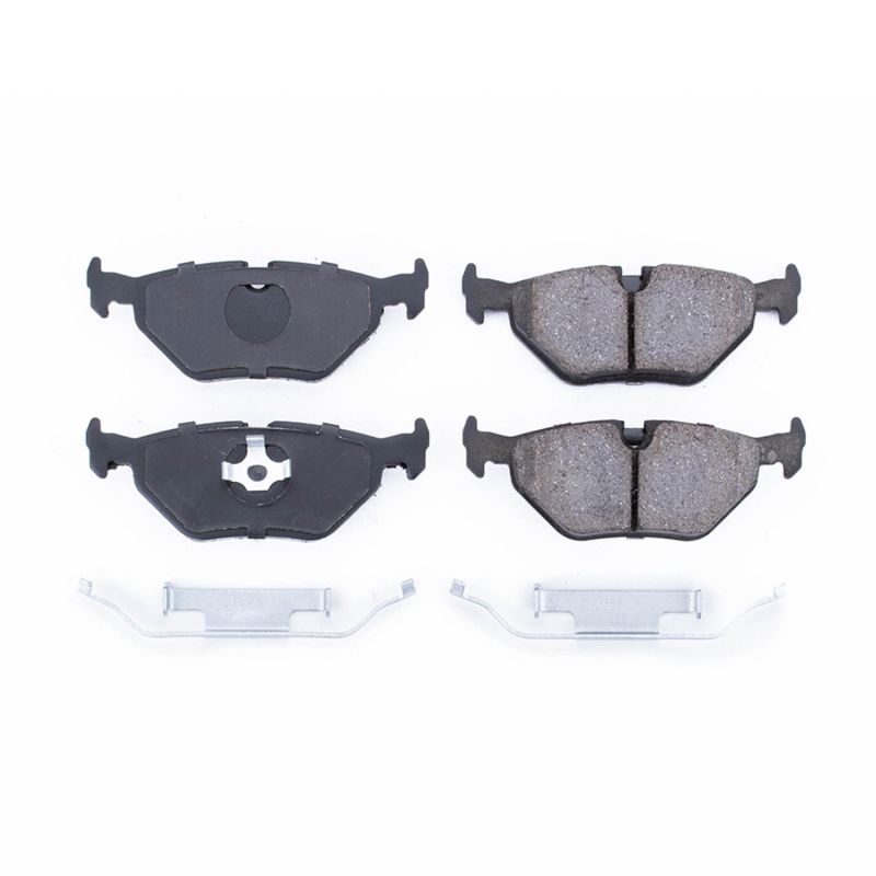Power Stop 91-98 BMW 318i Rear Z17 Evolution Ceramic Brake Pads w/Hardware Main image