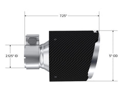 MBRP CF Tip 2.125in ID, 5in OD Out, 7.25in Length, Pair 17-25 BRZ/GR86