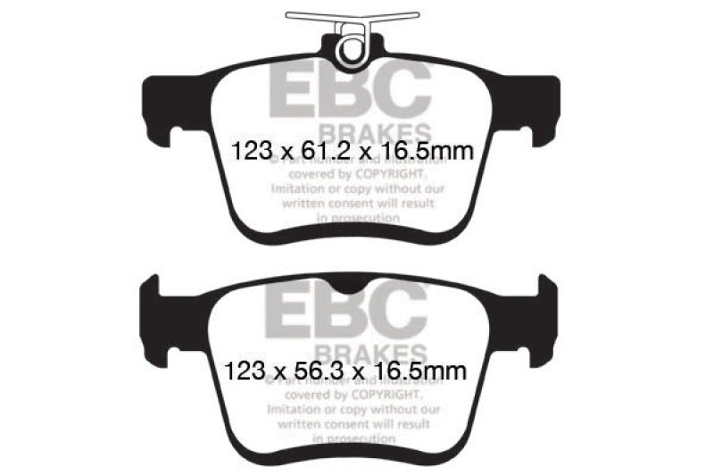 EBC 2015+ Volkswagen GTI/Golf R (Mk7) Bluestuff Rear Brake Pads (view 2)