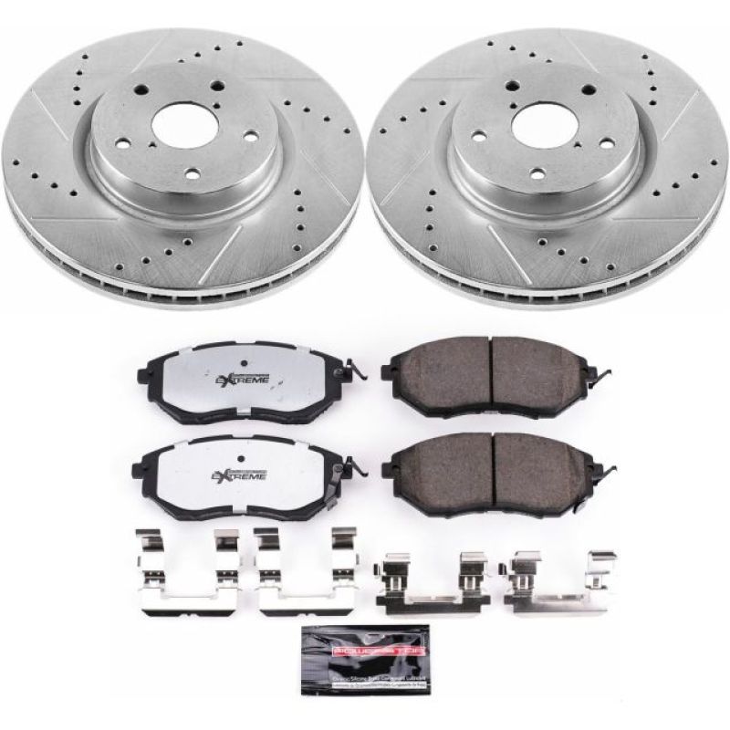 Power Stop 06-07 Subaru B9 Tribeca Front Z26 Street Warrior Brake Kit Main image