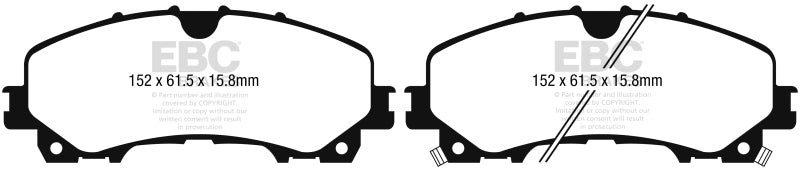 EBC 13+ Infiniti Q50 3.7 Ultimax2 Front Brake Pads Main image