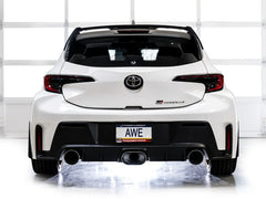 AWE Tuning 23-24 Toyota GR Corolla Track Edition Cat-Back Exhaust - Chrome Silver Tips