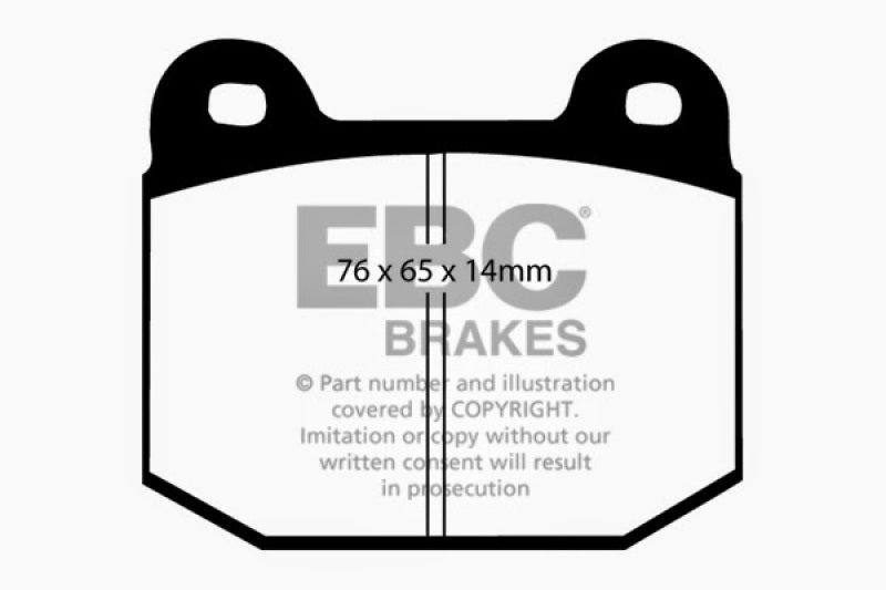 EBC 99-03 Mitsubishi Lancer Evolution 2.0 Turbo Yellowstuff Rear Brake Pads Main image