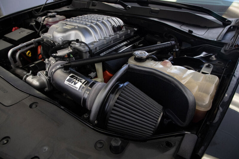 K&N 17-23 Dodge Charger/Challenger Hellcat SC 6.2L V8 DRYFLOW Performance Air Intake System (view 2)