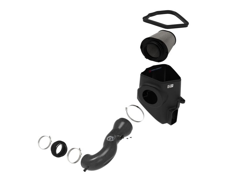 aFe 19-21 GM Trucks 5.3L/6.2L Track Series Carbon Fiber Cold Air Intake System W/ Pro Dry S Filters (view 6)