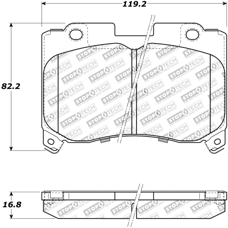 StopTech Performance 5/93-98 Toyota Supra Turbo Front Brake Pads Main image