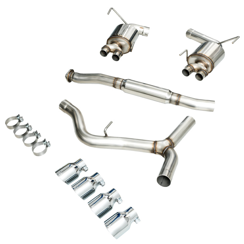 AWE Tuning 2015+ Subaru WRX VA Sedan Touring Edition Exhaust - Chrome Silver Tips (102mm) (view 5)