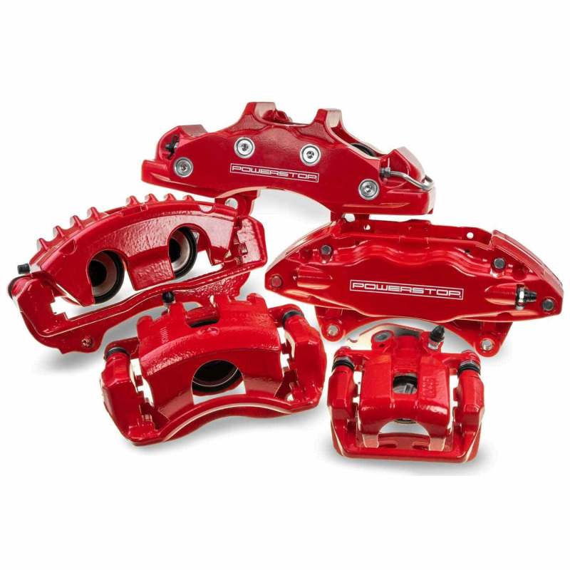 Power Stop 12-17 Chrysler 300 Front Red Calipers w/Brackets - Pair (view 4)