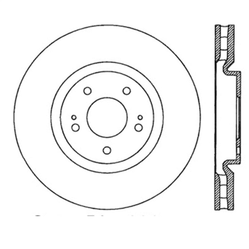 StopTech Power Slot 03-06 Evo 8 & 9 Slotted Right Front Rotor Main image