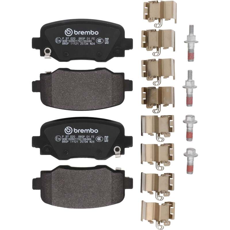 Brembo OE 15-17 Chrysler 200/14-23 Jeep Cherokee/2016 Grand Cherokee PRIME Low-Met Brake Pad - Rear Secondary image