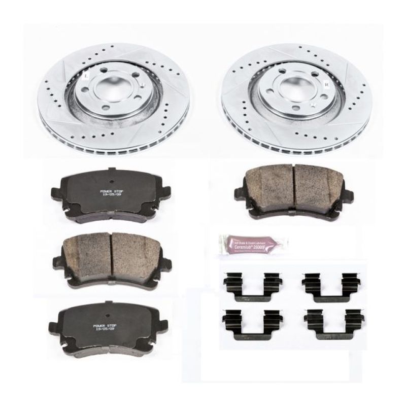 Power Stop 04-09 Audi S4 Rear Z23 Evolution Sport Brake Kit Main image