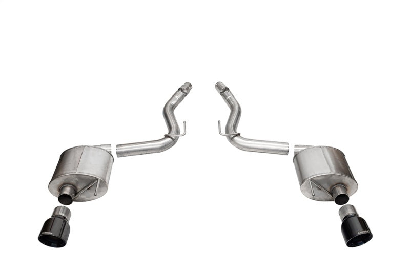 Corsa 2024 Ford Mustang GT Touring Axle-Back Dual Rear Exit with 4.5in Pro Series Black PVD Tips Main image