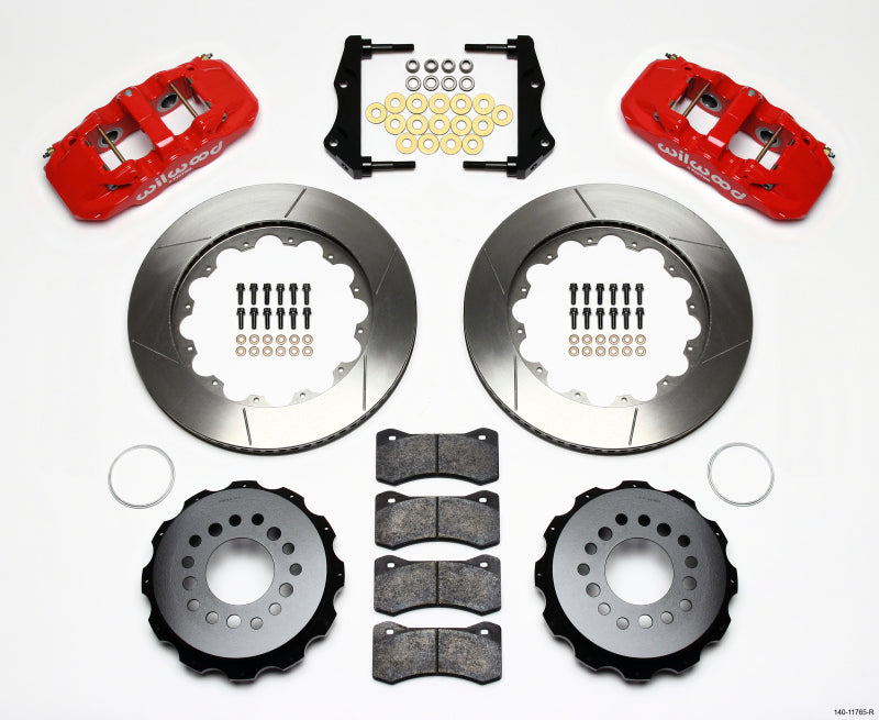 Wilwood AERO4 Rear Kit 14.25in Red 2006-10 Magnum/Challenger/Charger/300C Main image