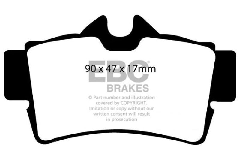 EBC 94-98 Ford Mustang 3.8 Greenstuff Rear Brake Pads (view 2)