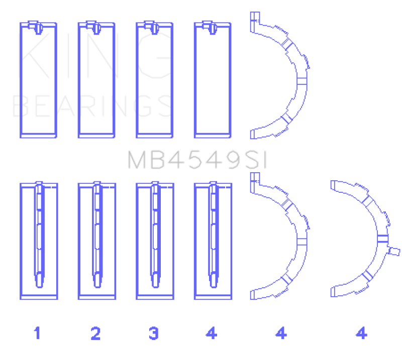 King Engine Bearings Ford Ecoboost 3.5L V6 (Size +0.25mm) Main Bearing Set Main image