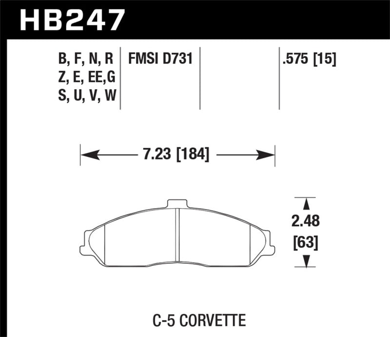 Hawk 04-09 Cadillac XLR / 01-04 Corvette Z06/ 05-06 Pontiac GTO DTC-30 Race Front Brake Pads Main image
