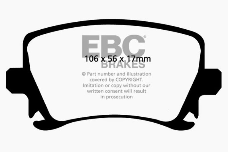 EBC 05-08 Audi A4 2.0L Turbo Bluestuff Rear Brake Pads (view 2)