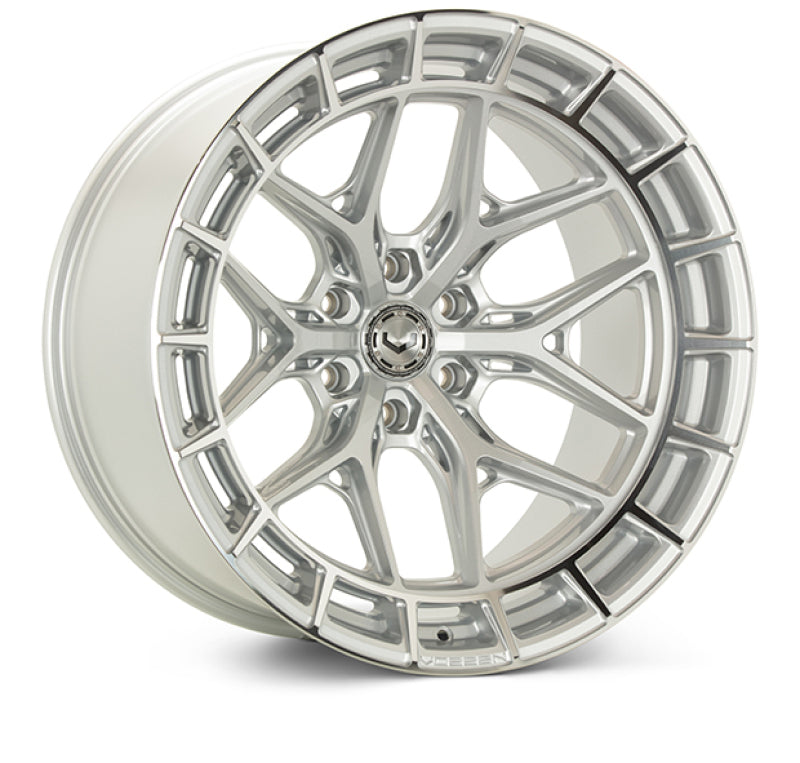 Vossen HFX-1 22x9.5 / 6x139.7 BP / ET20 / 106.1 CB / Deep - Silver Polished Wheel Main image