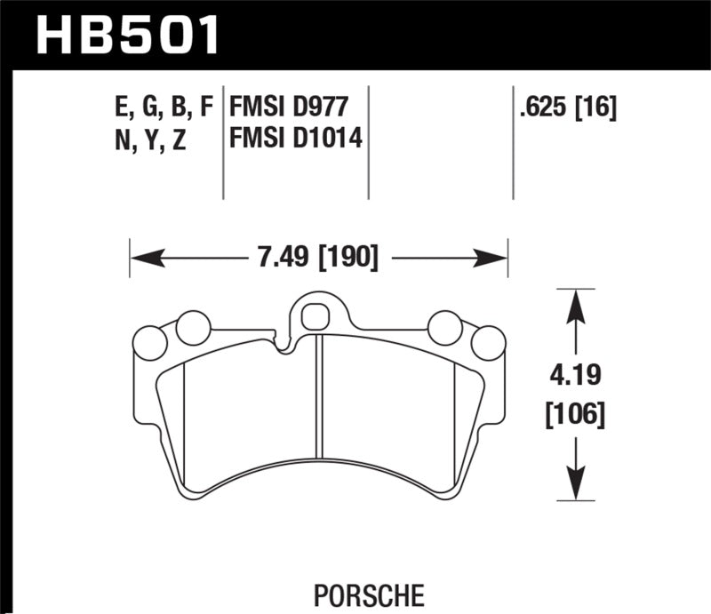 Hawk 07-10 Audi Q7 / 03-09 Porsche Cayenne / 04-09 VW Touareg DTC-60 Race Front Brake Pads Main image