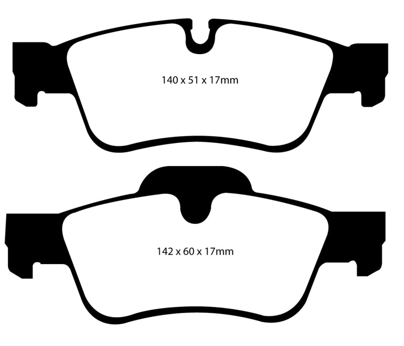 EBC 05-06 Mercedes-Benz G55 AMG 5.4 Supercharged Yellowstuff Rear Brake Pads Main image