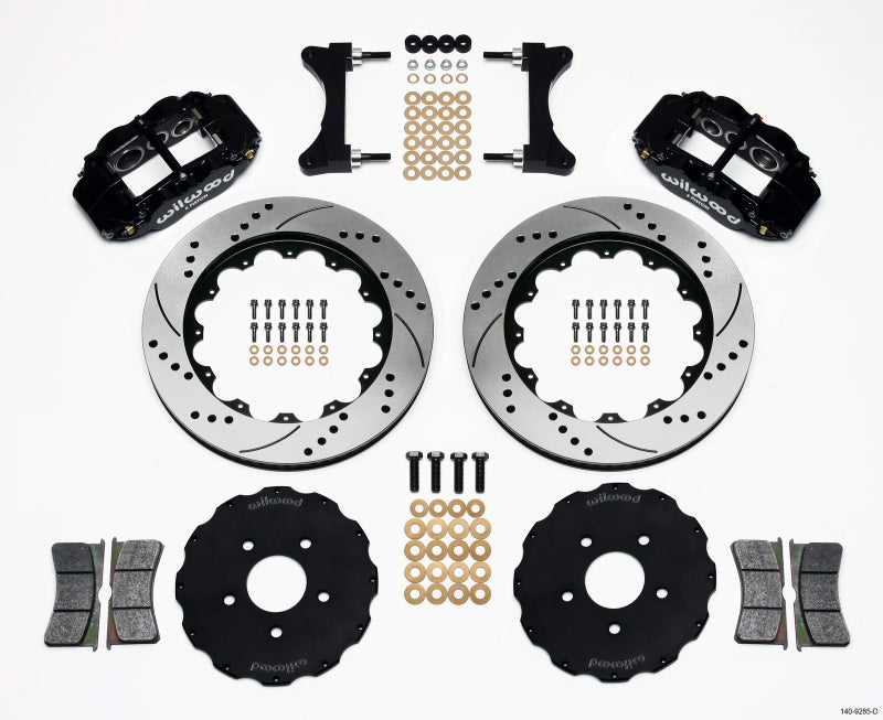 Wilwood Narrow Superlite 6R Front Hat Kit 14.00in Drilled Mitsubishi EVO VIII Main image
