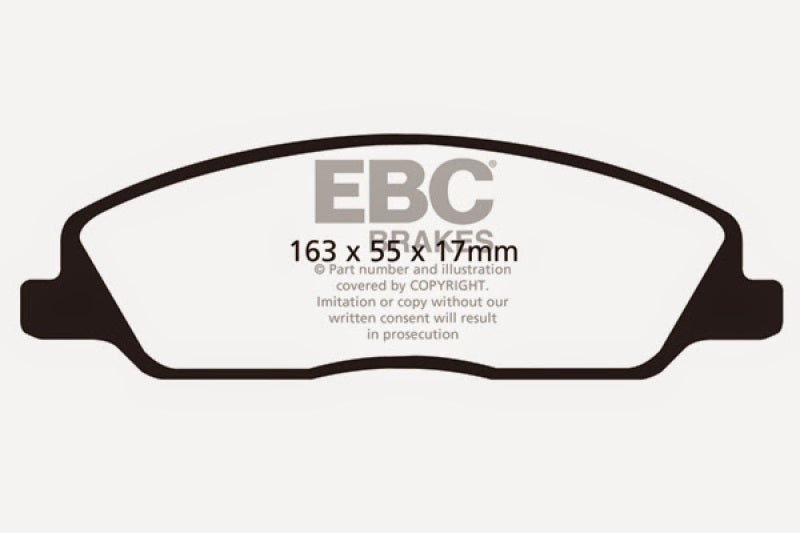 EBC 10-14 Ford Mustang 3.7 Yellowstuff Front Brake Pads Main image