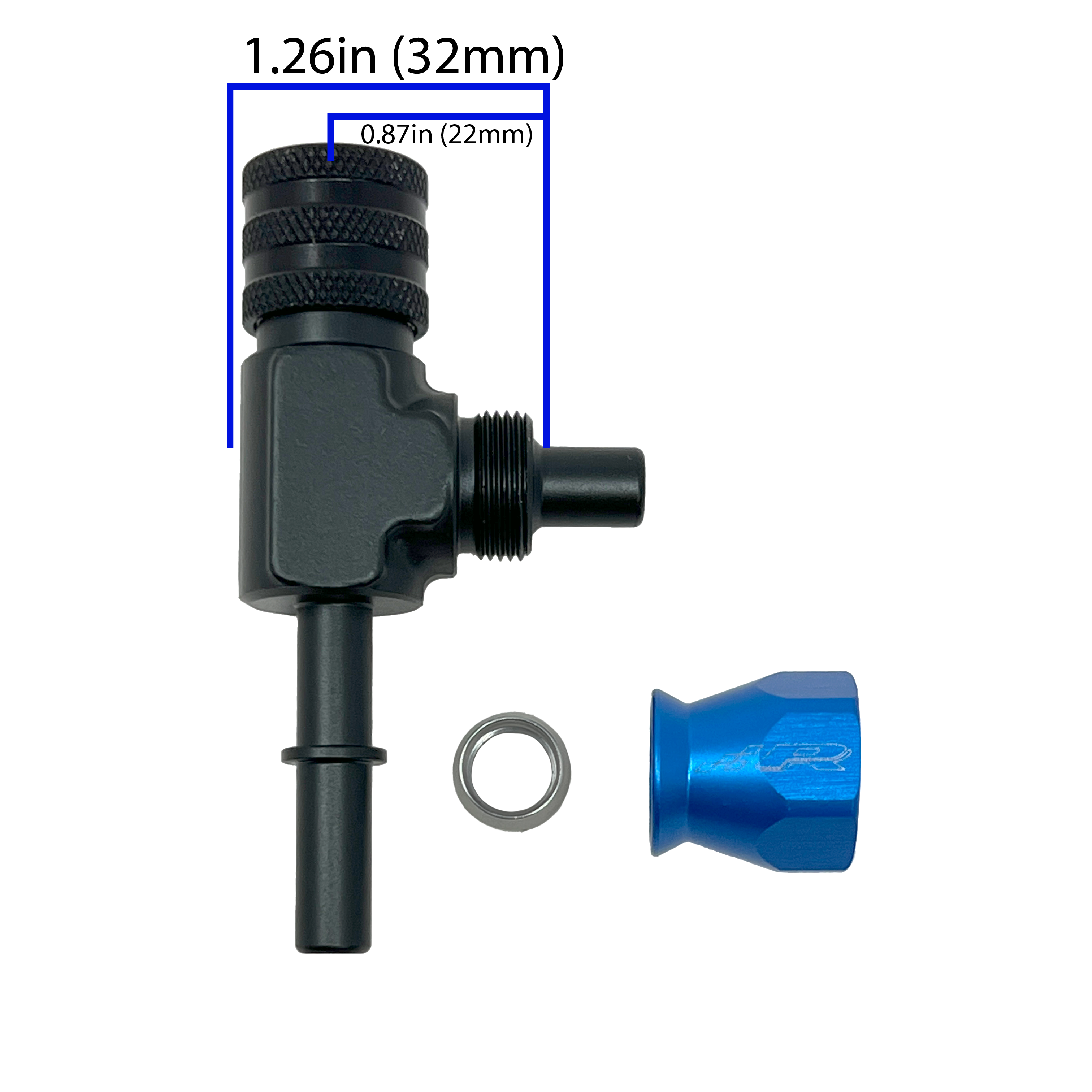 Fuel Line Fitting AN6 PTFE Tee - 7.89mm(5/16") Male - 7.89mm(5/16") Female Secondary image