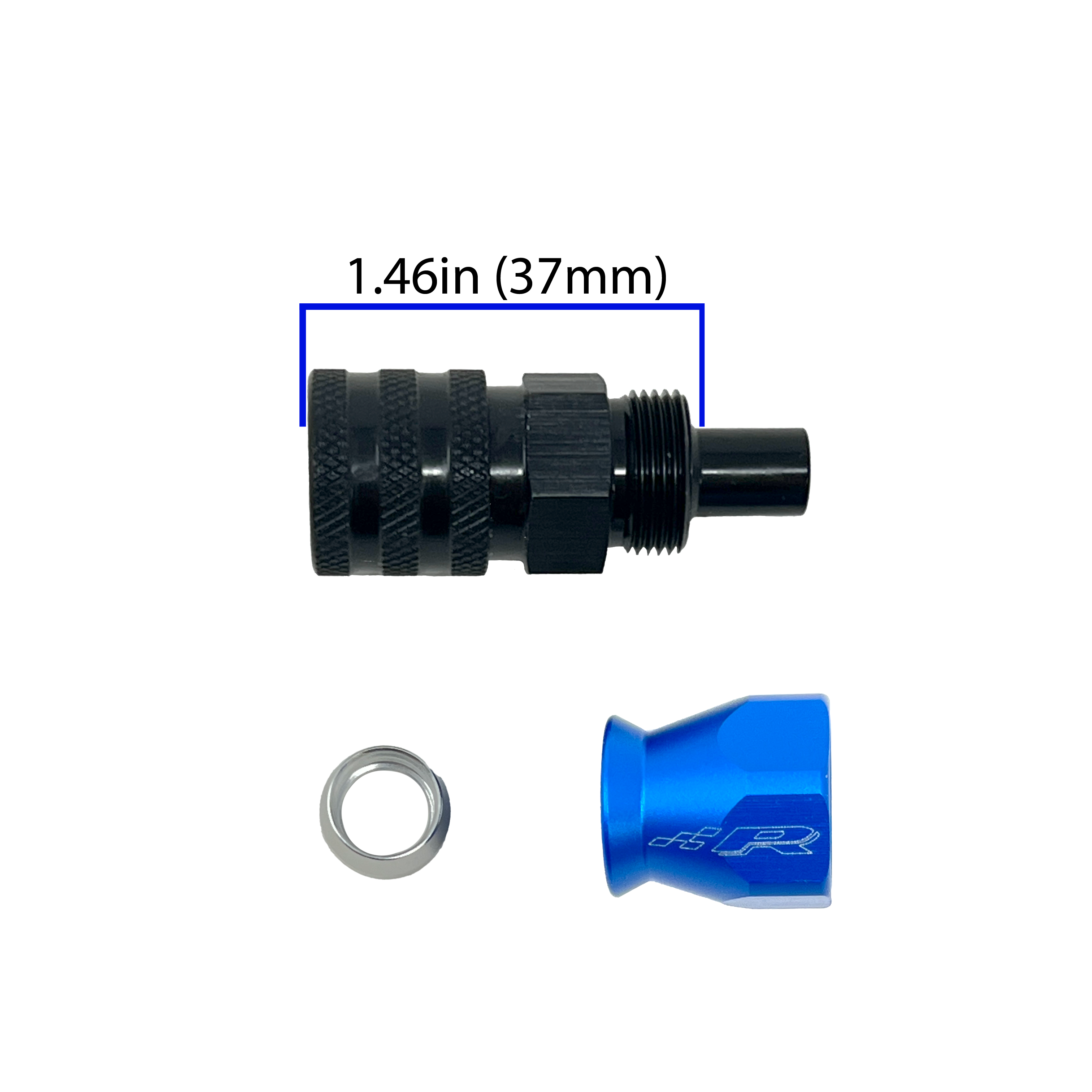 PTFE Fuel Line Fitting - AN-6 to 7.89mm Female QC Secondary image
