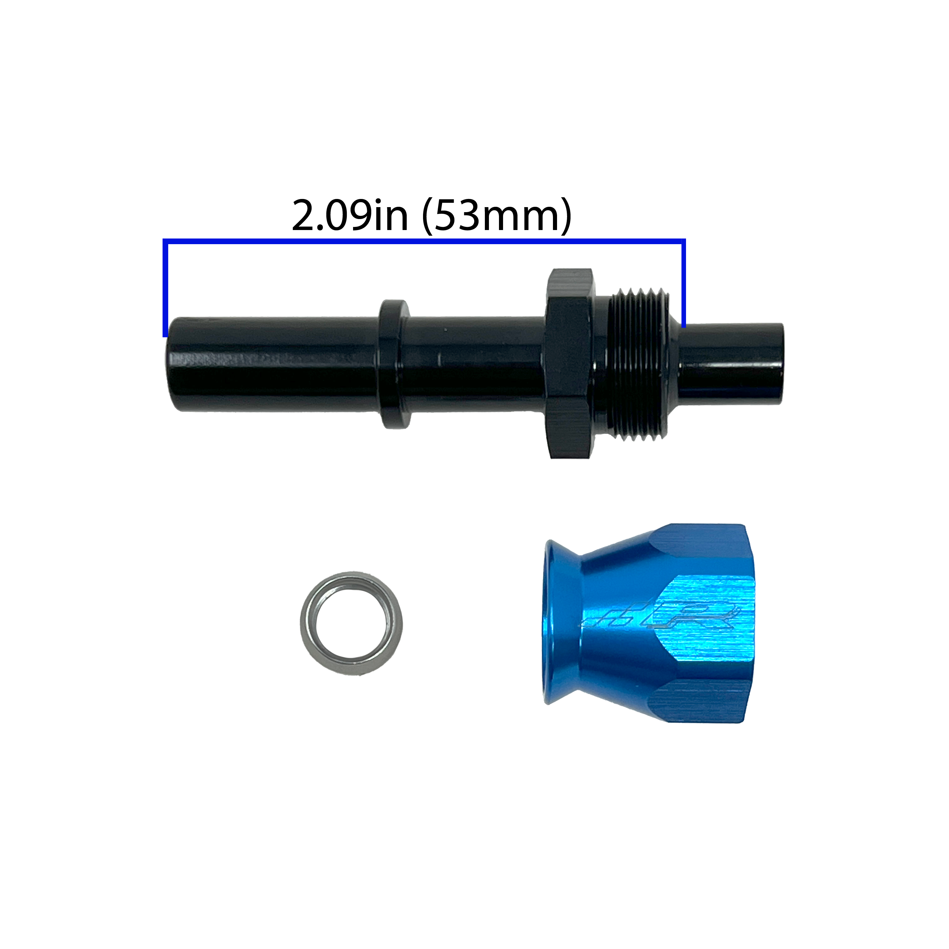 Fuel Line Fitting AN6 PTFE to 9.89mm Male QC Secondary image